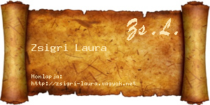Zsigri Laura névjegykártya